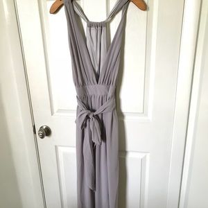 Grey goddess bohemian dress